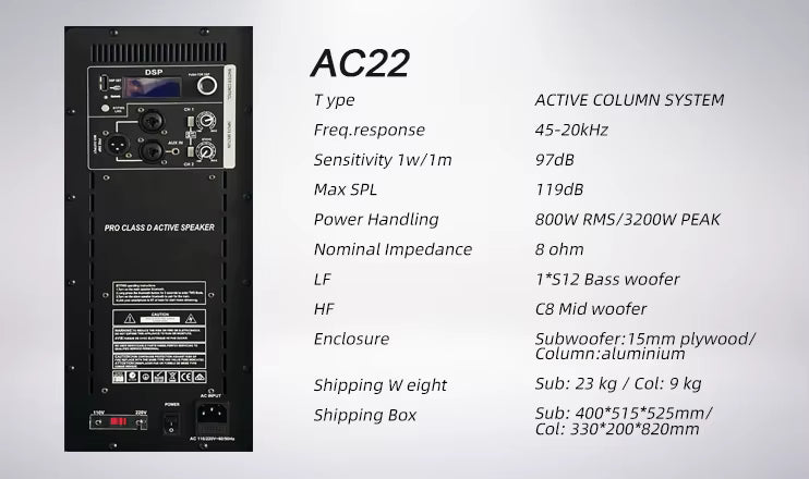 Pixel Apex Column Array Audio System — AC22G Series