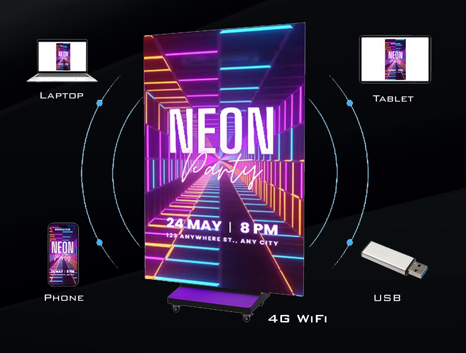 P2.5 Tri-Fold LED Poster